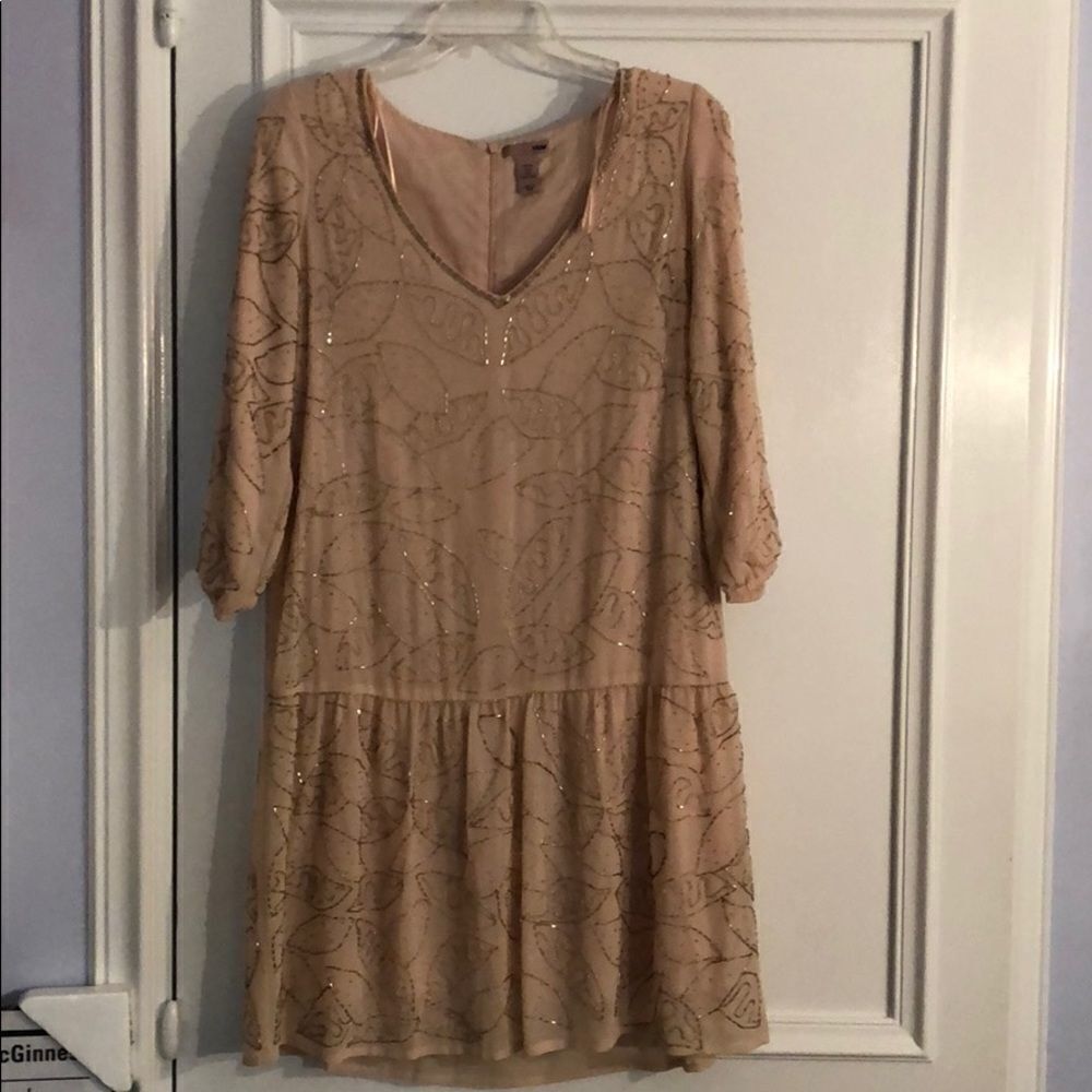 Beaded Blush Dress 